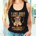 Me Gustan Los Perros Café Talez 3 Personas Divertidas Perro Sarcástico Es Cuello Camiseta sin mangas para mujer Regalos para ella