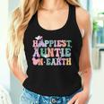 In My Happiest Auntie On Earth Era Groovy Aunt Mother's Day Women Tank Top Gifts for Her