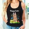 Happy Easter Day Bunny Cat Eggs Basket Cat Lover Women Tank Top Gifts for Her