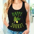 Happy Sukkot Four Species Jewish Holiday Israel Sukkah Women Tank Top Gifts for Her