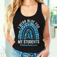Happy Teacher I Wear Blue For My Students Autism Awareness Women Tank Top Gifts for Her