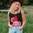 Happy Valentine's Day Gnome With Leopard Sunflower Valentine Women Tank Top Gifts for Her