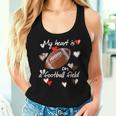 My Heart Is On That Field Football Cute Mom Dad Women Tank Top Gifts for Her