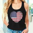 Heart Love 4Th Of July American Flag Usa America Mom Women Women Tank Top Gifts for Her