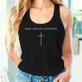 Make Heaven Crowded Cross Minimalist Christian Religious Women Tank Top Gifts for Her