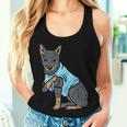 Heeler I Love Mom Animal Pet Red Blue Cattle Dog Women Women Tank Top Gifts for Her