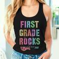 Hello 1St Grade Rocks Teacher Team First Gr Vibes Rockstar Women Tank Top Gifts for Her
