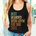 Herren Best Bearded Beer Lovin Cat Dad Bier Papa Hundeater Tank Top Frauen Geschenke für Sie