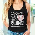 Hey Batter Swing Baseball Heart Mom Cute Women's Women Tank Top Gifts for Her