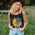 Hippie Hippies Peace Sunflower American Flag Hippy Women Tank Top Gifts for Her