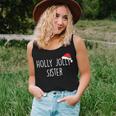 Holly Jolly Sister Cute Holiday Christmas Women Tank Top Gifts for Her