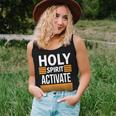Holy Spirit Activate Religious Christian Love Hope Orange Women Tank Top Gifts for Her
