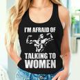 I'm Afraid Of Talking To Entrenamiento Satírico Camiseta sin mangas para mujer Regalos para ella