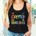I'm So Excited To See Your Face Kindergarten Squad Teacher Women Tank Top Gifts for Her
