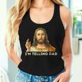 I'm Telling Dad Religious Christian Jesus Meme Women Tank Top Gifts for Her