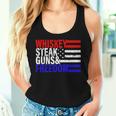 Independence Whiskey Steak Guns & Freedom 4Th July Women Tank Top Gifts for Her