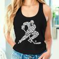 Jugador De Hockey Sobre Hielo Con Corazones Hockey Hombres Es Niños Camiseta sin mangas para mujer Regalos para ella