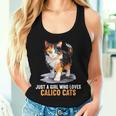 Just A Girl Who Loves Calico Cats Calico Cat Women Tank Top Gifts for Her
