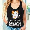 Just A Girl Who Loves Calico Cats Women Tank Top Gifts for Her