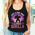 Just A Girl Who Loves Gorillas Great Retro Vintage Gorilla Women Tank Top Gifts for Her