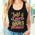 Just A Girl Who Loves Music Musician Women Tank Top Gifts for Her