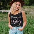 Kelsey Name Personalized Cute Pink Girl Custom Women Tank Top Gifts for Her
