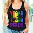 Las Vegas Pride Gay Pride Lgbtq Rainbow Palm Trees Women Tank Top Gifts for Her