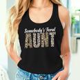 Leopard Auntie Aunt Baby Announcement Women Tank Top Gifts for Her