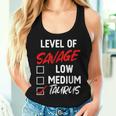 Level Of Savage Taurus Zodiac Queen King Girl Women Tank Top Gifts for Her