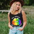 Lgbt Rainbow Flag Kiss Whoever The Fuck You Want Lips Women Tank Top Gifts for Her