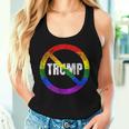 Lgbtq No Trump Anti Trump Rainbow Flag Gay Pride Women Tank Top Gifts for Her