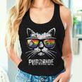 Lgbtq Pride Flag Cat Vintage Pride Month Women Tank Top Gifts for Her