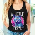 A Little Feral Raccoon Animal Raccoon Trash Panda Women Tank Top Gifts for Her