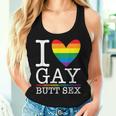 I Love Gay Butt Sex A Dirty Adult Homosexual A Rainbow Heart Women Tank Top Gifts for Her