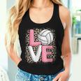 Love Volleyball Leopard Print Girls Volleyball Lover Women Tank Top Gifts for Her