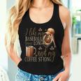 Lustiger Baseball Meine Spiele Lang Und Kaffee Stark Für Papa Mama Tank Top Frauen Geschenke für Sie