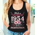 Made In Floral March 1954 70Th Birthday 70 Years Old Women Tank Top Gifts for Her