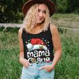 Mama Claus Christmas Lights Santa Hat Pajama Family Matching Women Tank Top Gifts for Her
