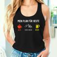 Mein Plan Für Heute Kaffee Berge Beer Hiking Alcohol Tank Top Frauen Geschenke für Sie