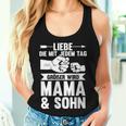 Mutter Muttertag Mama Und Sohn Mit-Ausschnitt Tank Top Frauen Geschenke für Sie