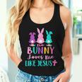 No Bunny Loves Me Like Jesus Easter Christian Religious Women Tank Top Gifts for Her