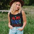 Oh My Stars And Stripes Patriotic Meme Graphic Women Tank Top Gifts for Her