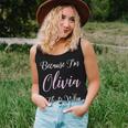 Olivia Name Personalized Girl Cute Pink Black Women Tank Top Gifts for Her