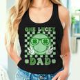 One Lucky Dad Groovy Smile Face St Patrick's Day Irish Dad Women Tank Top Gifts for Her