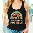 Paras Make It Possible Paraprofessional Rainbow Heart Cute Women Tank Top Gifts for Her