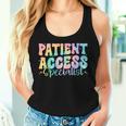 Patient Access Specialist Retro Groovy Appreciation Women Women Tank Top Gifts for Her