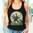 Patrick's Leprechaun Riding Wolf Vintage Loves Wolves Women Tank Top Gifts for Her