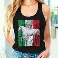 Patriotic Horse Italy Flag Distressed Italian White Horse Women Tank Top Gifts for Her