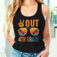 Peace Out 4Th Grade Retro Graduation Last Day Of School Women Tank Top Gifts for Her
