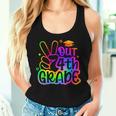 Peace Out 4Th Grade Tie Dye Last Day School 2024 Women Tank Top Gifts for Her